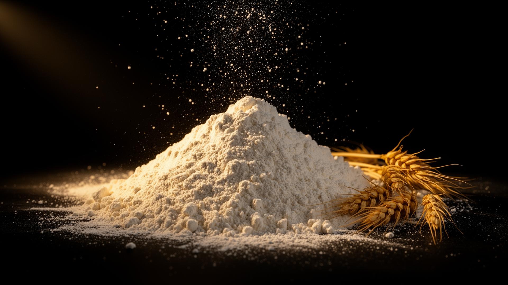 Farine selezionate e spighe di grano